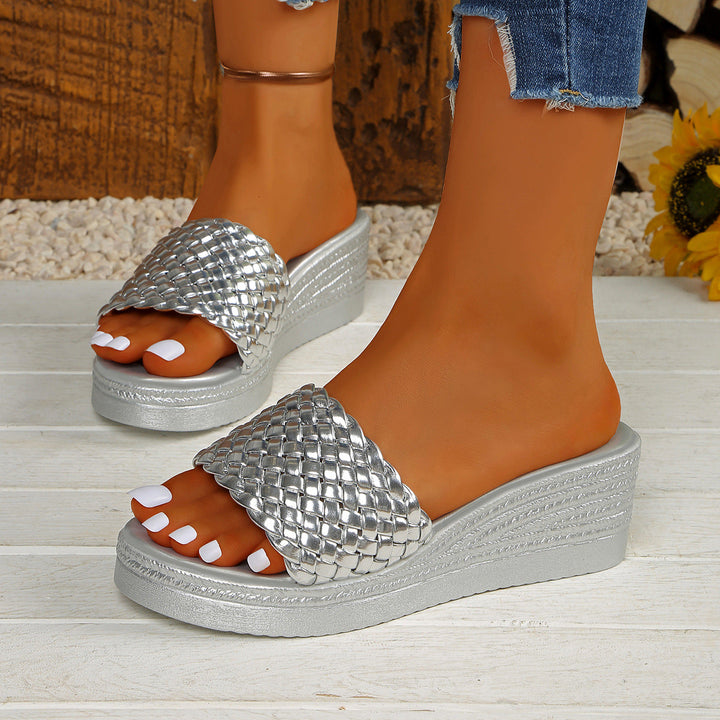Damen Wedge-Sandalen mit geflochtenem Riemen und ergonomischer Sohle Drune