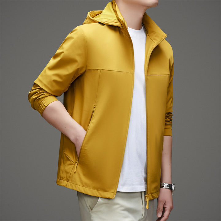 Herren Funktionsjacke mit atmungsaktiver Membran und praktischer Kapuze Drune