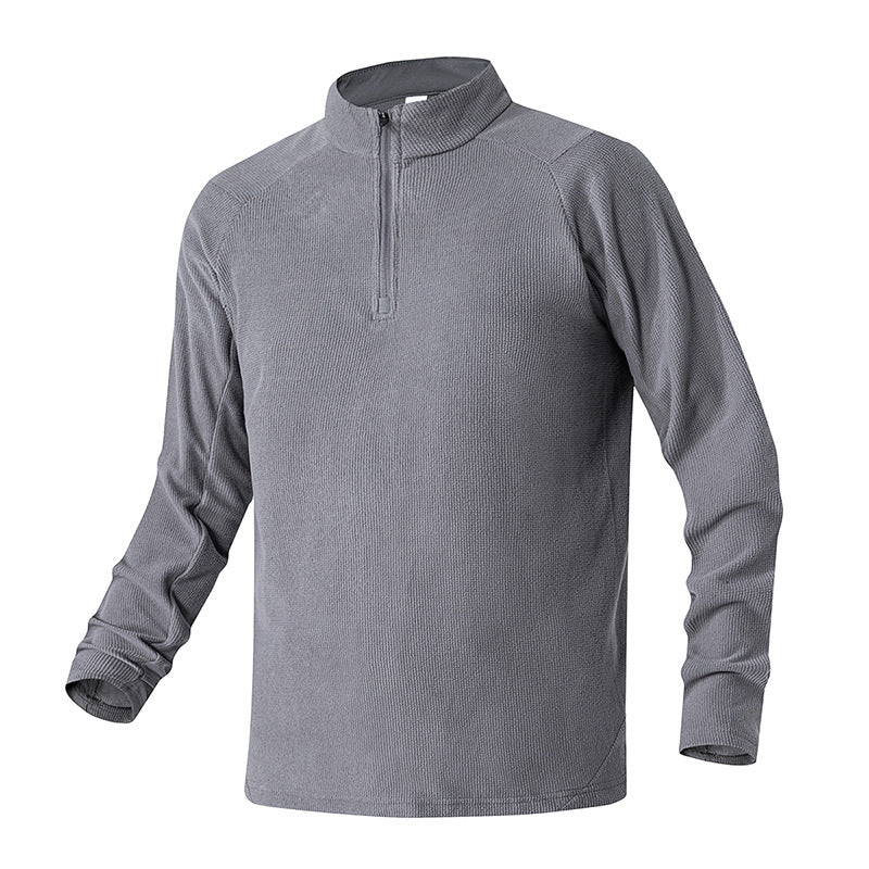 Herren Atmungsaktives Thermo‑Waffelshirt mit Halbzip und Raglanärmeln Drune