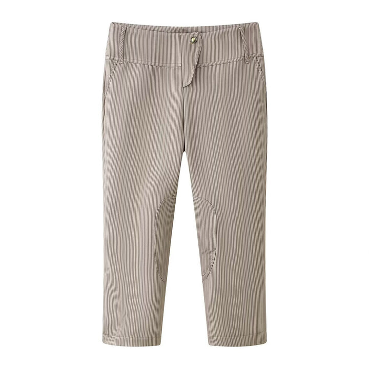 Damen Cropped-Stretchhose im Reithosenstil mit Kniebesatz Drune