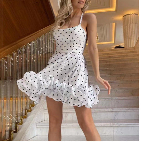 Damen A-Linien Kleid mit voluminösem Rüschensaum Drune
