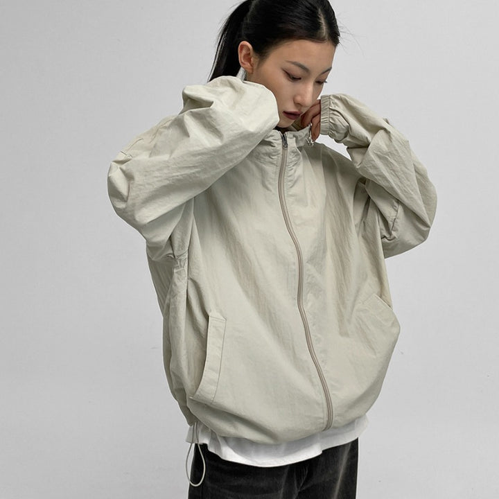 Damen lässige Übergangsjacke mit hohem Kragen und verstellbarem Kordelzug Drune 1772505648
