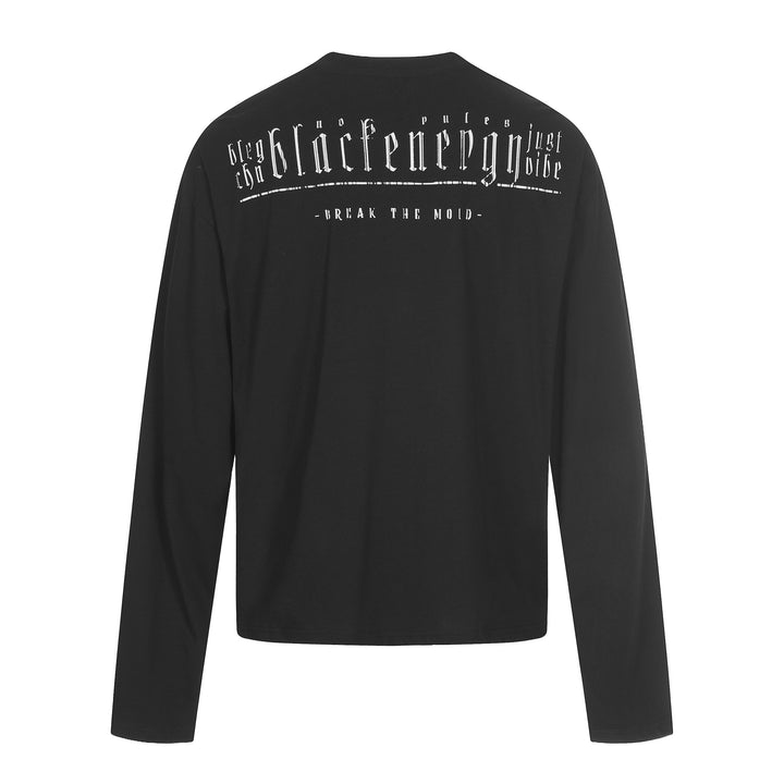 Herren Langarm-Henleyshirt mit doppeltem Rundhalsausschnitt und Knopfleiste Drune