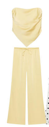 Damen Weite plissierte Loungehose mit elastischem Bund Drune