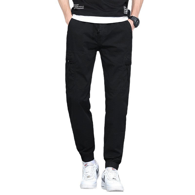 Herren Urbaner Tactical-Cargo-Jogger mit ergonomischen Kniefalten, integrierter Schlüsselöse und elastischem Knöchelabschluss Drune