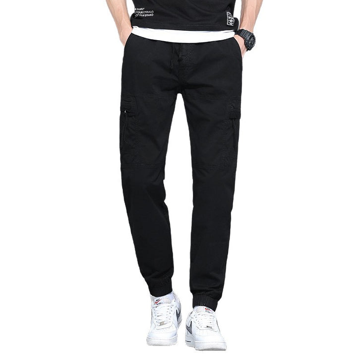 Herren Urbaner Tactical-Cargo-Jogger mit ergonomischen Kniefalten, integrierter Schlüsselöse und elastischem Knöchelabschluss Drune