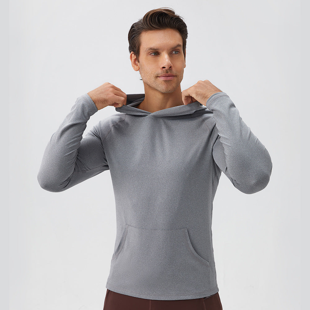 Herren Funktions-Hoodie mit atmungsaktiven Eigenschaften und praktischem Kängurutasche Drune