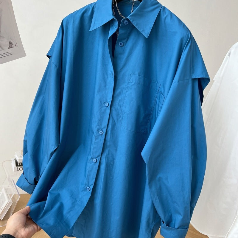 Damen Oversized Hemdbluse Drune