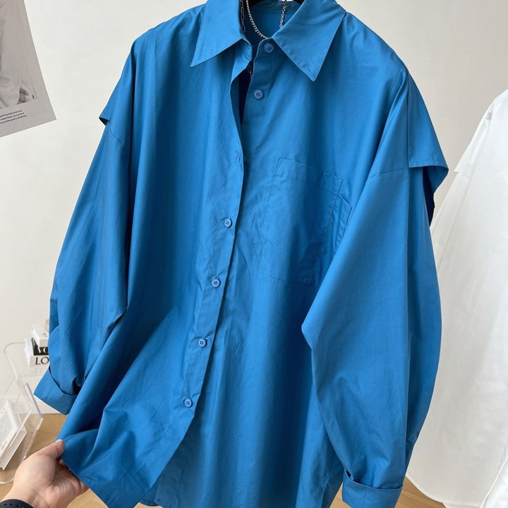 Damen Oversized Hemdbluse Drune