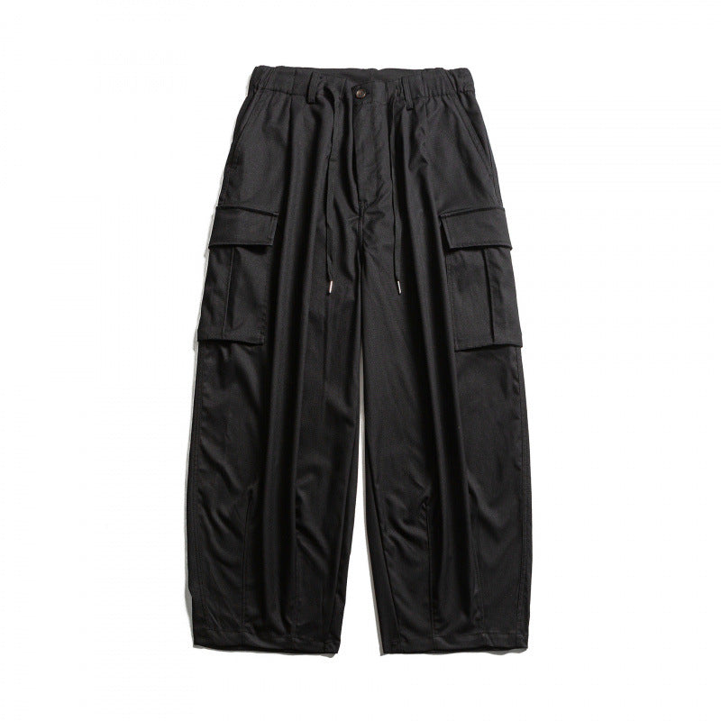 Herren Cargo-Hose im Baggy‑Schnitt mit Kordelzug und großen Pattentaschen Drune