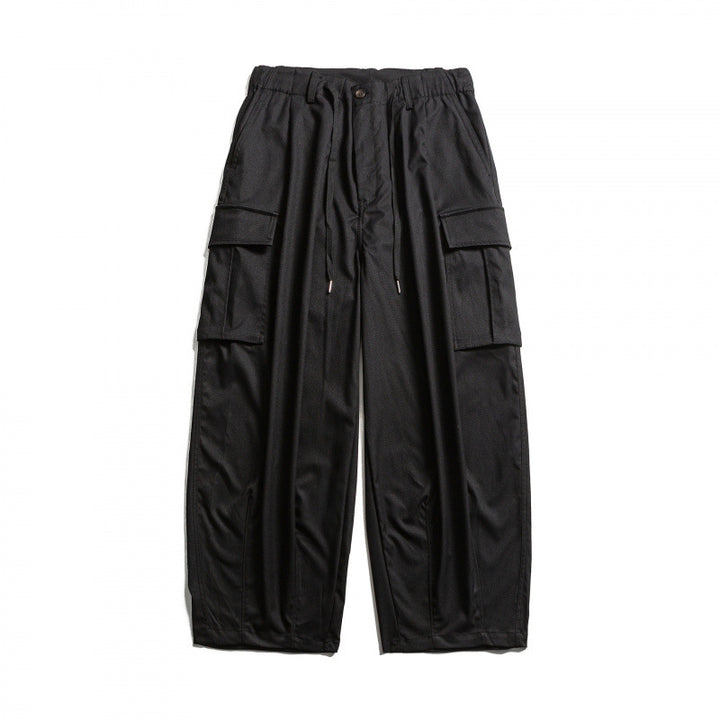 Herren Cargo-Hose im Baggy‑Schnitt mit Kordelzug und großen Pattentaschen Drune