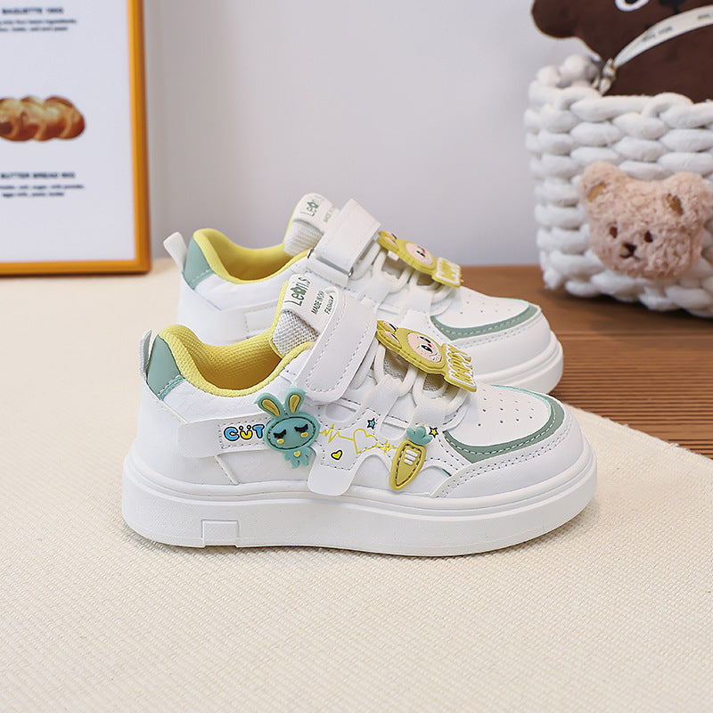 Damen Kindersneaker mit niedlichen Applikationen und praktischem Klettverschluss Drune
