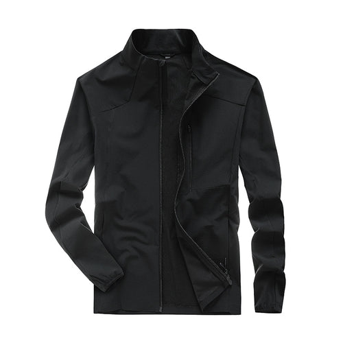 Herren Technische Softshell-Jacke mit hohem Stehkragen, atmungsaktiver Membran & minimalistischen Reißverschlusstaschen Drune