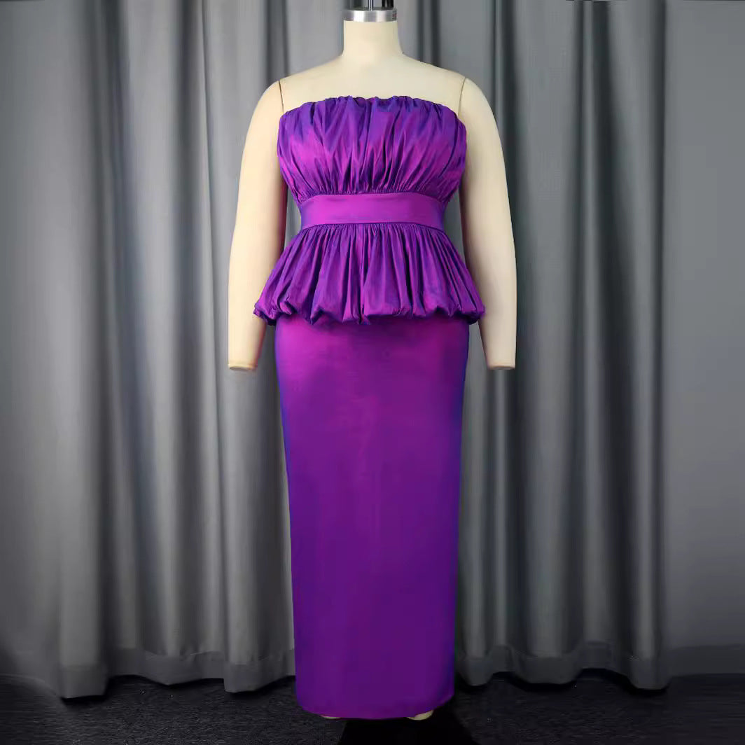 Damen Elegantes Abendkleid mit gerafftem Oberteil und figurbetonter Silhouette Drune
