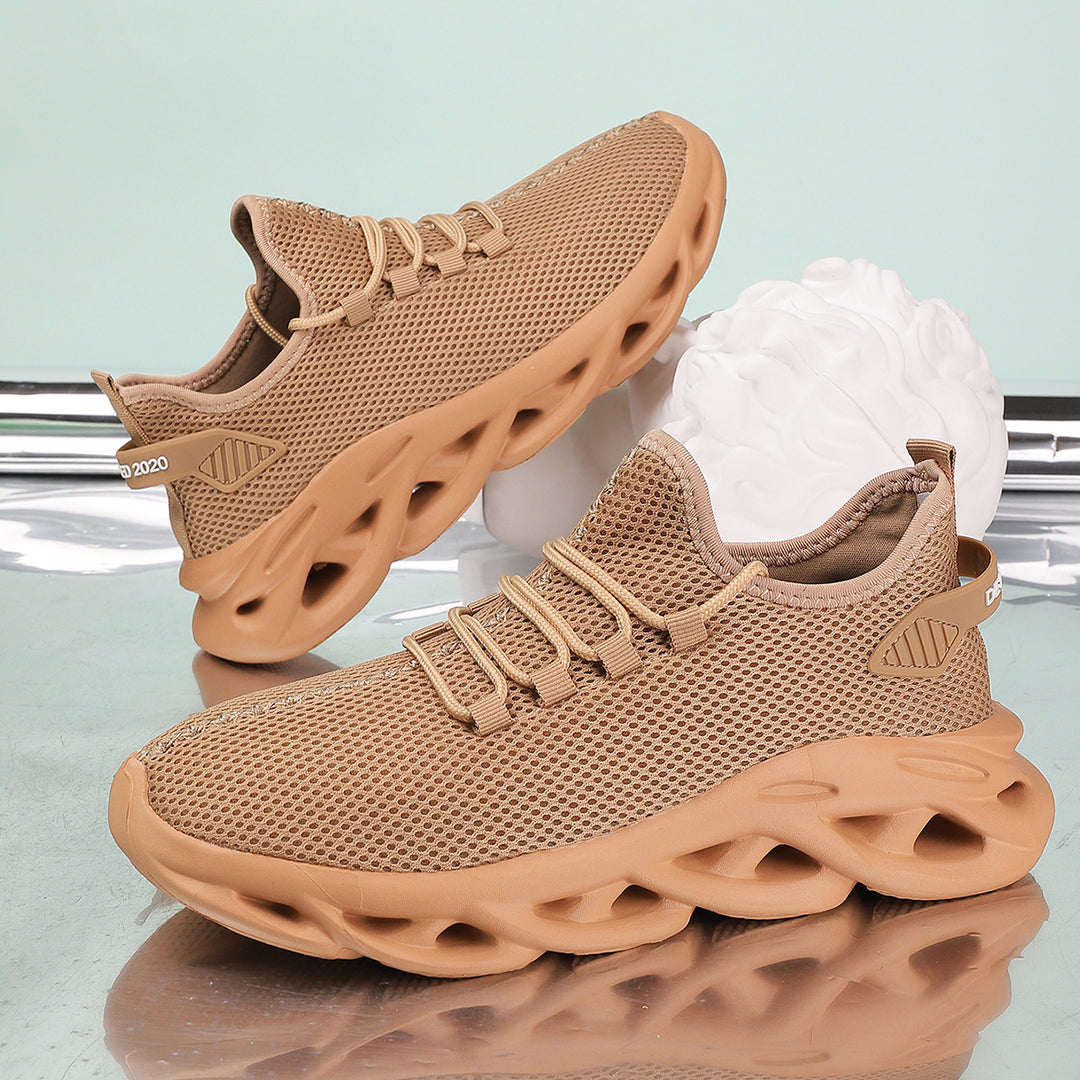 Unisex innovative Mesh‑Runner mit belüfteter Wabenstruktur, skulpturierter Hohlkern‑Plateausohle und sockenähnlichem Schaft Drune