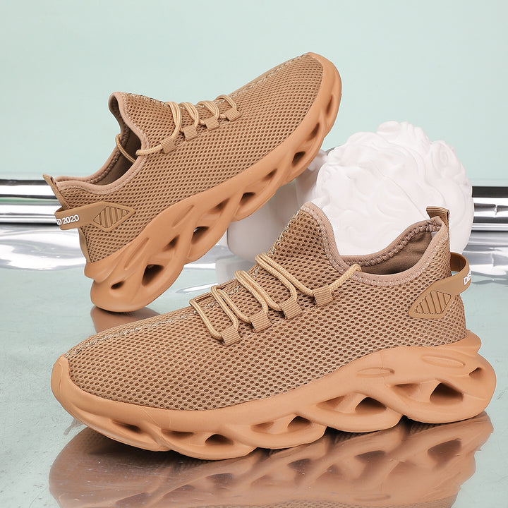 Unisex innovative Mesh‑Runner mit belüfteter Wabenstruktur, skulpturierter Hohlkern‑Plateausohle und sockenähnlichem Schaft Drune