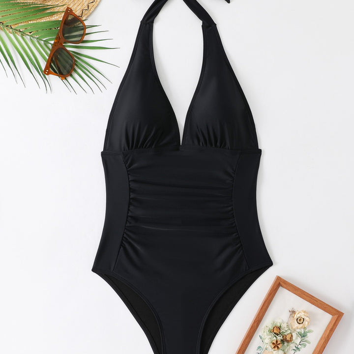 Damen Eleganter hochgeschnittener Badeanzug mit dekorativen Schleifendetails Drune