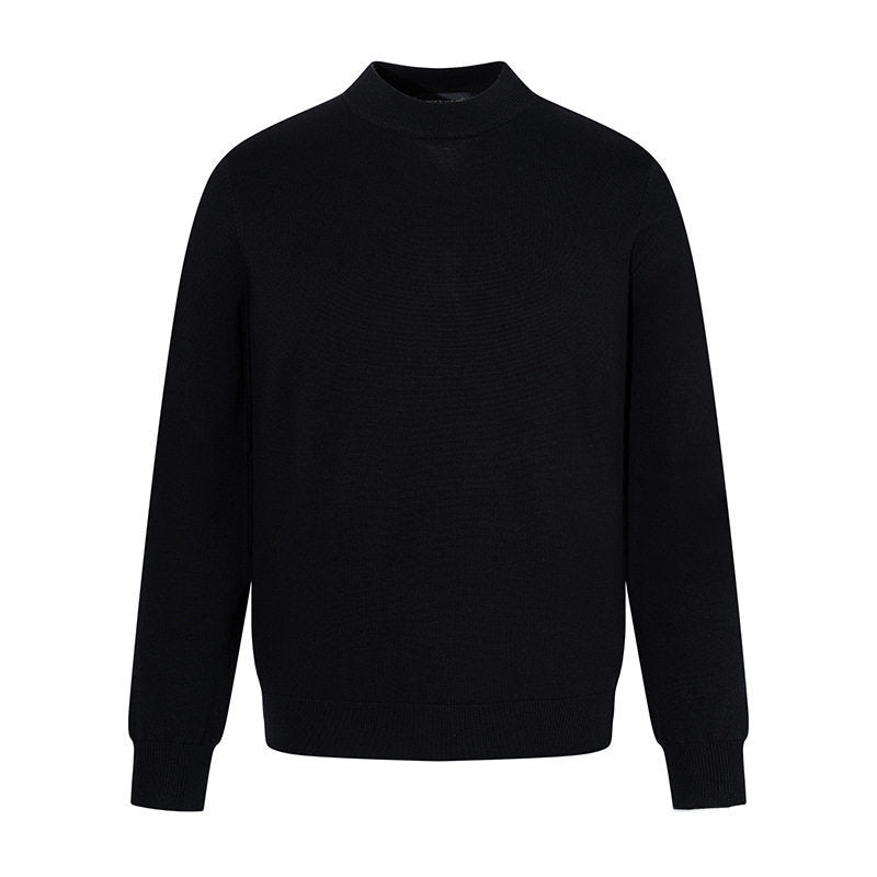 Herren Feinstrickpullover mit leichtem Stehkragen und gerippten Bündchen Drune
