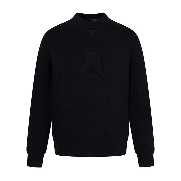 Herren Feinstrickpullover mit leichtem Stehkragen und gerippten Bündchen Drune
