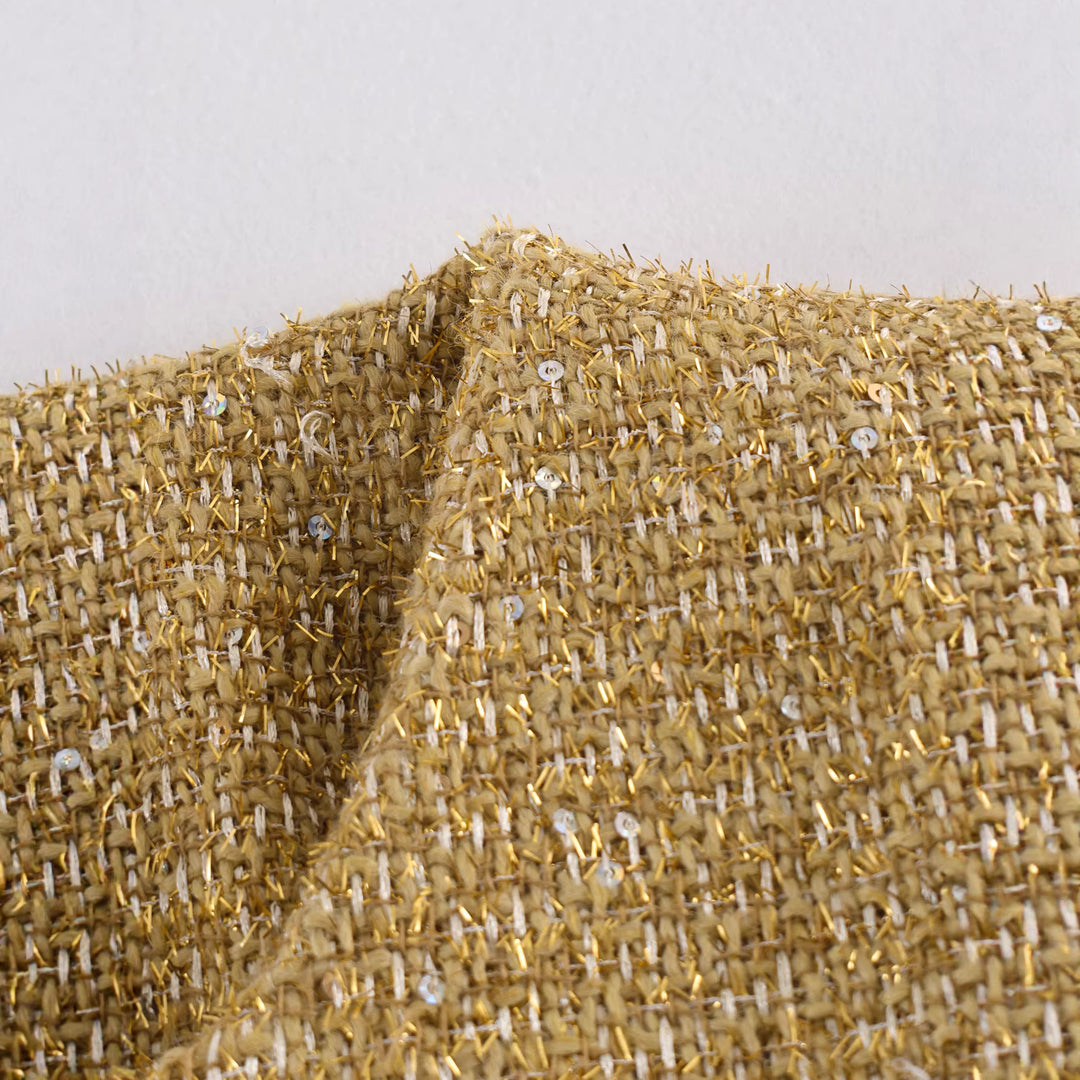 Damen Kurzgeschnittene Bouclé-Cropped-Jacke mit Rundhalsausschnitt und Ein-Knopf-Verschluss Drune