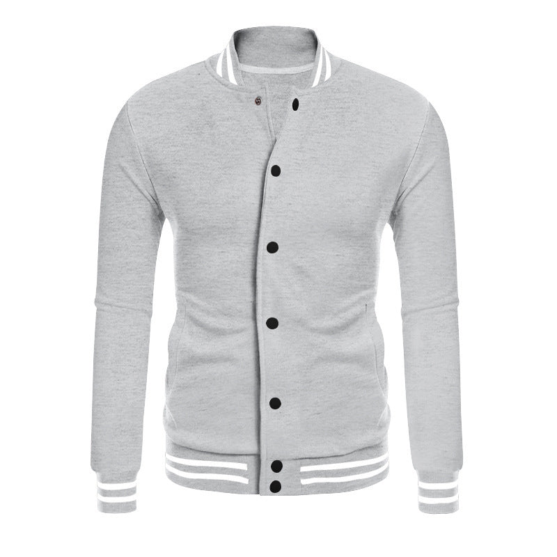 Herren Sportjacke mit kontrastierenden Bündchen und modernen Druckknöpfen Drune