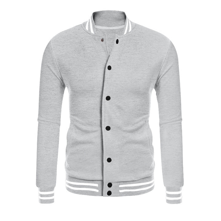 Herren Sportjacke mit kontrastierenden Bündchen und modernen Druckknöpfen Drune