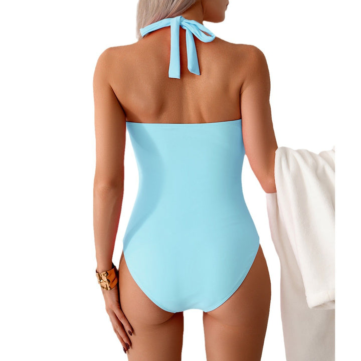 Damen Hochwertiger Einteiler Badeanzug mit schickem Knotendesign Drune