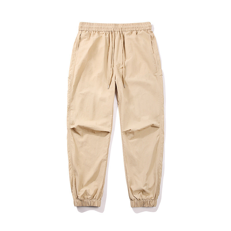 Herren Nylon-Mix Relaxed-Jogger mit elastischem Komfortbund, verdeckten Reißverschlusstaschen und geripptem Knöchelabschluss Drune