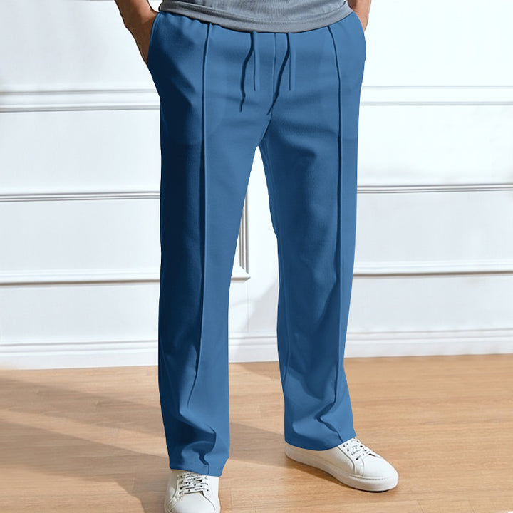 Herren Elegante Freizeithose mit bequemen Seitenstreifen und Gummizug Drune