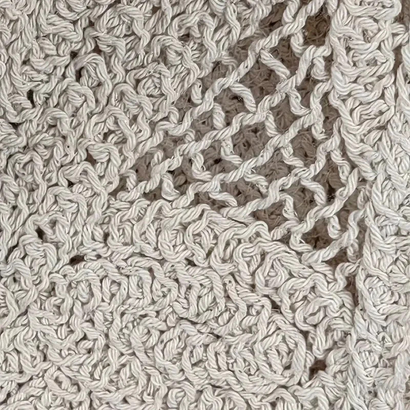 Damen Modische Strickjacke mit luftiger Häkeloptik Drune