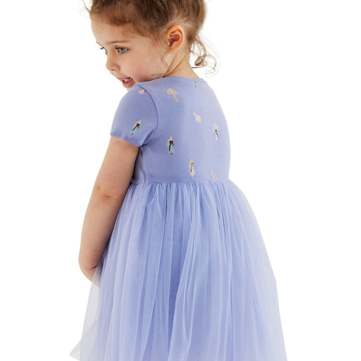 Mädchen Tüll Kleid mit tierischen Applikationen Drune