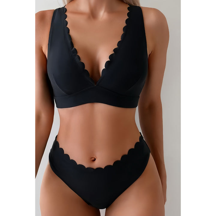 Damen Bikini mit dezentem Wellenmuster Drune