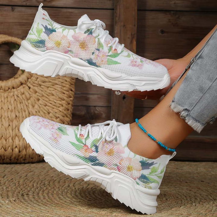 Drune | Lässige Turnschuhe Mit Blumendruck