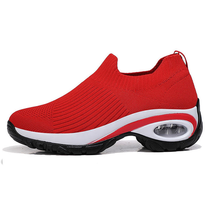 Damen Strick-Sockensneaker mit Luftpolster-Keilsohle Drune