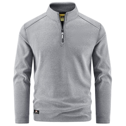 Herren Thermo‑Fleecepullover mit kurzem Reißverschluss und Stehkragen Drune