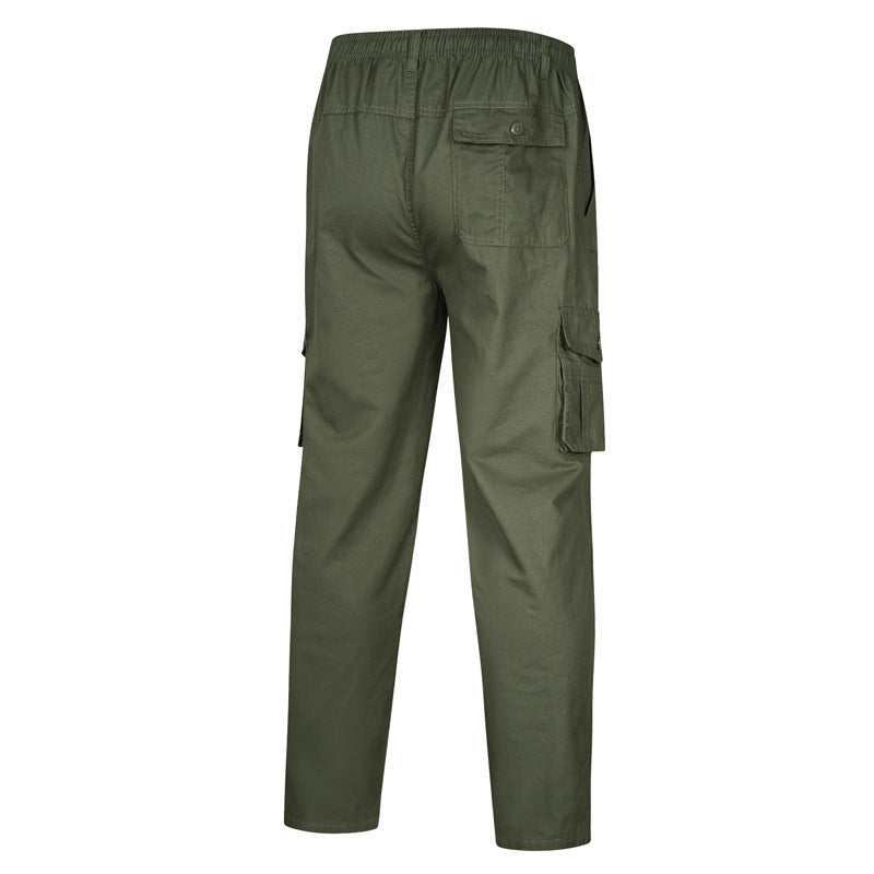 Herren locker sitzende Cargo‑Hose mit elastischem Bund und Mehrfach‑Taschen Drune