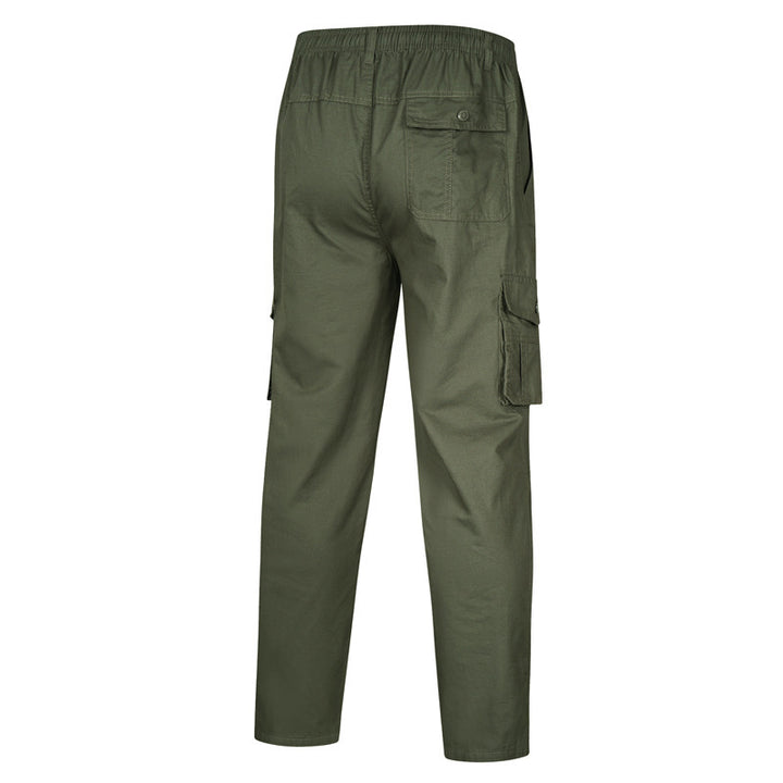 Herren locker sitzende Cargo‑Hose mit elastischem Bund und Mehrfach‑Taschen Drune