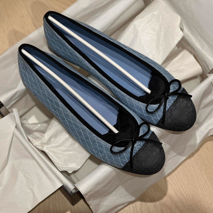 Damen Ballerinas mit elegantem Kontrast-Design und weichem Fußbett Drune