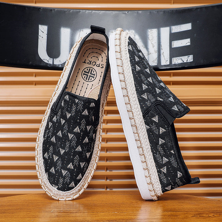 Damen Modische Slip-On Schuhe mit buntem Muster