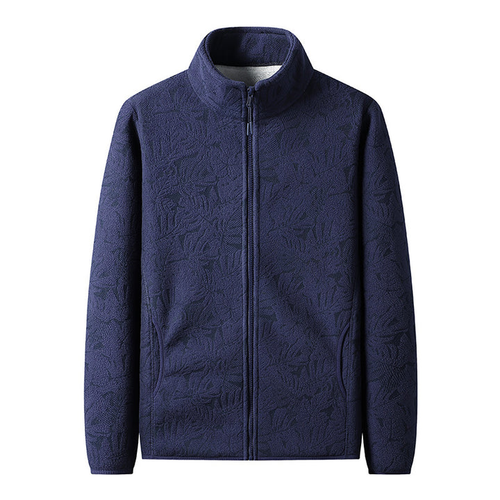 Damen Fleecejacke mit durchgehendem Reißverschluss und floraler Jacquard-Struktur Drune