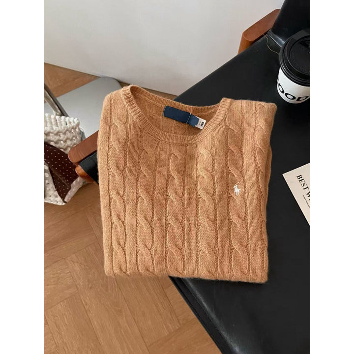 Damen Gemütlicher Strickpullover Drune