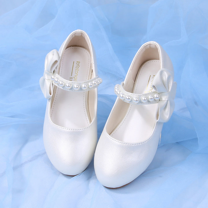 Mädchen Ballerina Schuhe mit Perlen und Schleifen Drune