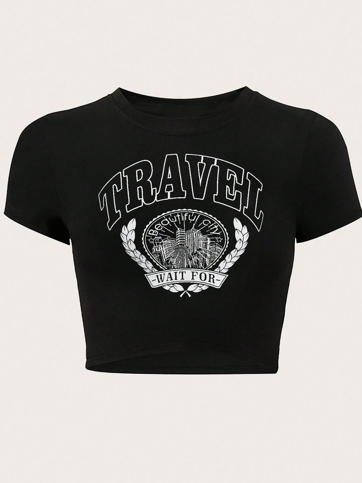 Damen T-Shirt mit funkelndem Discokugel-Motiv und zeitgemäßem Schleifendetail Drune
