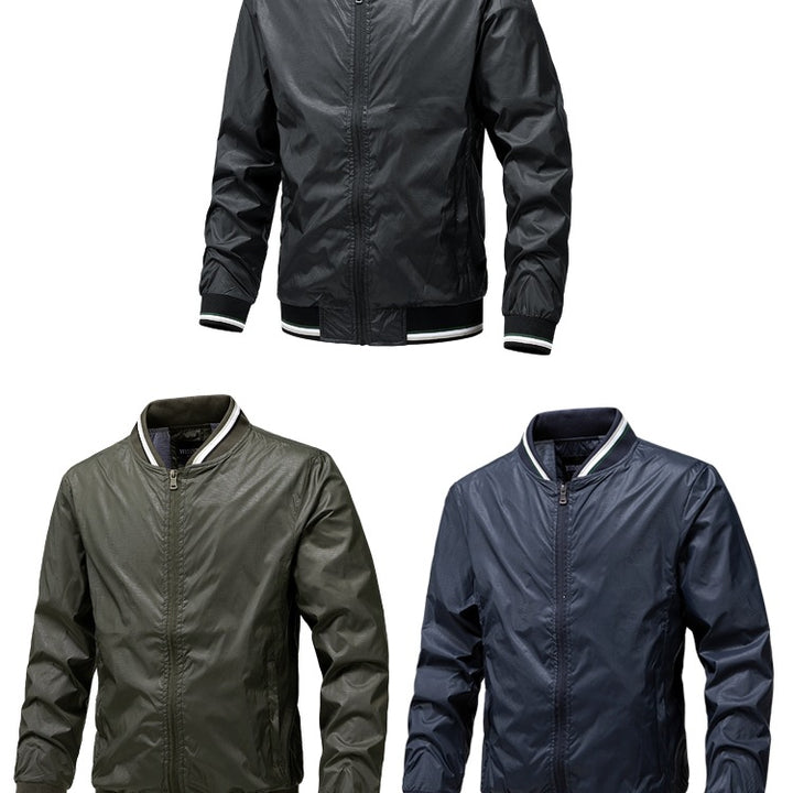 Herren Leichte wasserabweisende Kapuzen‑Windjacke mit Thermofutter & Brusttasche Drune