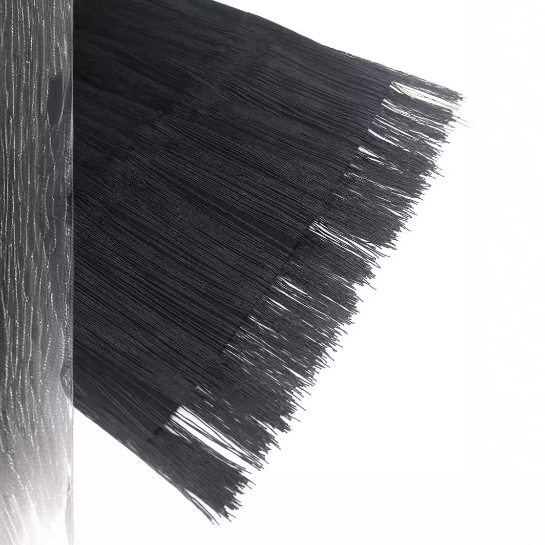 Damen Fransen Kleid mit elegantem Taillengürtel Drune