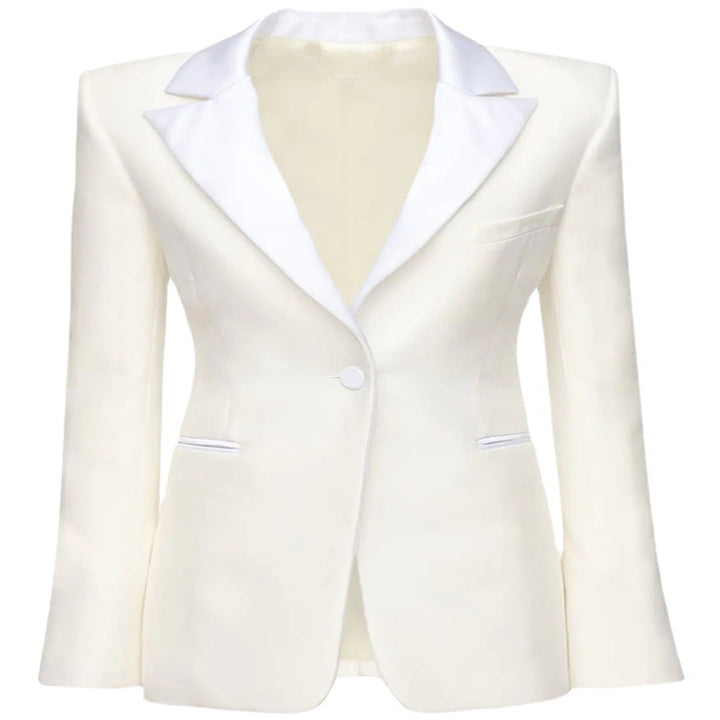 Damen Strukturierter Schulterblazer im Retro‑Tailoring Drune