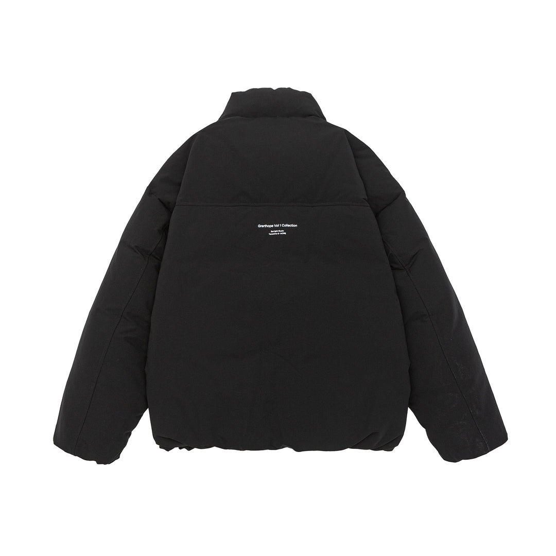 Damen Kurz geschnittene Oversize Steppjacke mit hohem Stehkragen und verdecktem Reißverschluss Drune