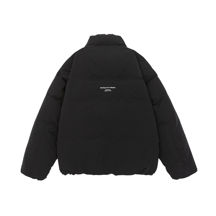 Damen Kurz geschnittene Oversize Steppjacke mit hohem Stehkragen und verdecktem Reißverschluss Drune