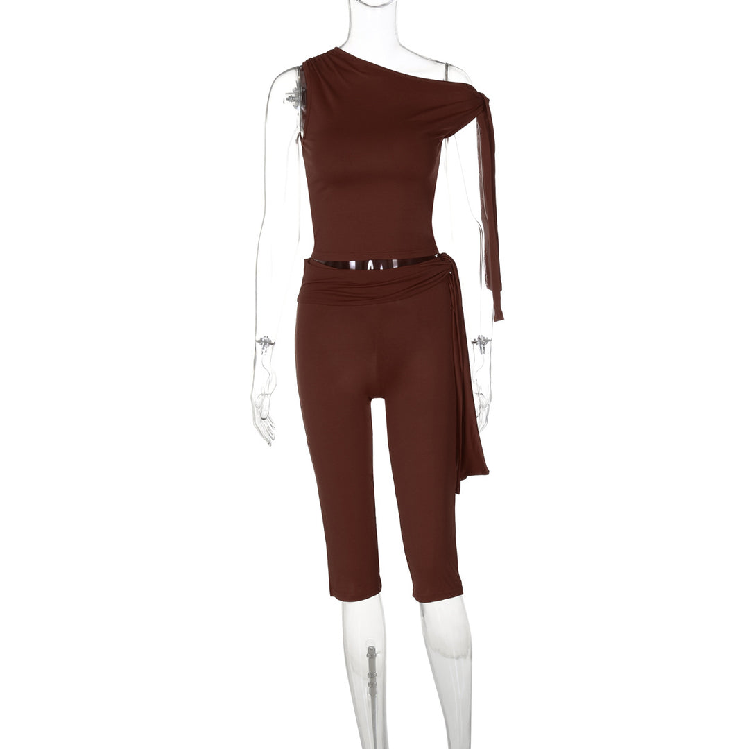 Damen Einseitiger Jumpsuit mit exklusiven Drapierungen Drune