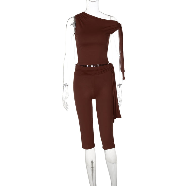 Damen Einseitiger Jumpsuit mit exklusiven Drapierungen Drune